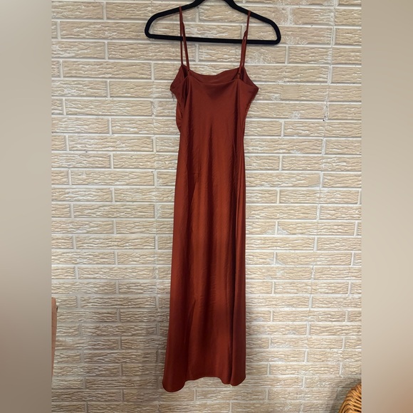 Slip Maxi Dress in Deep Rust - Picture 2 of 4